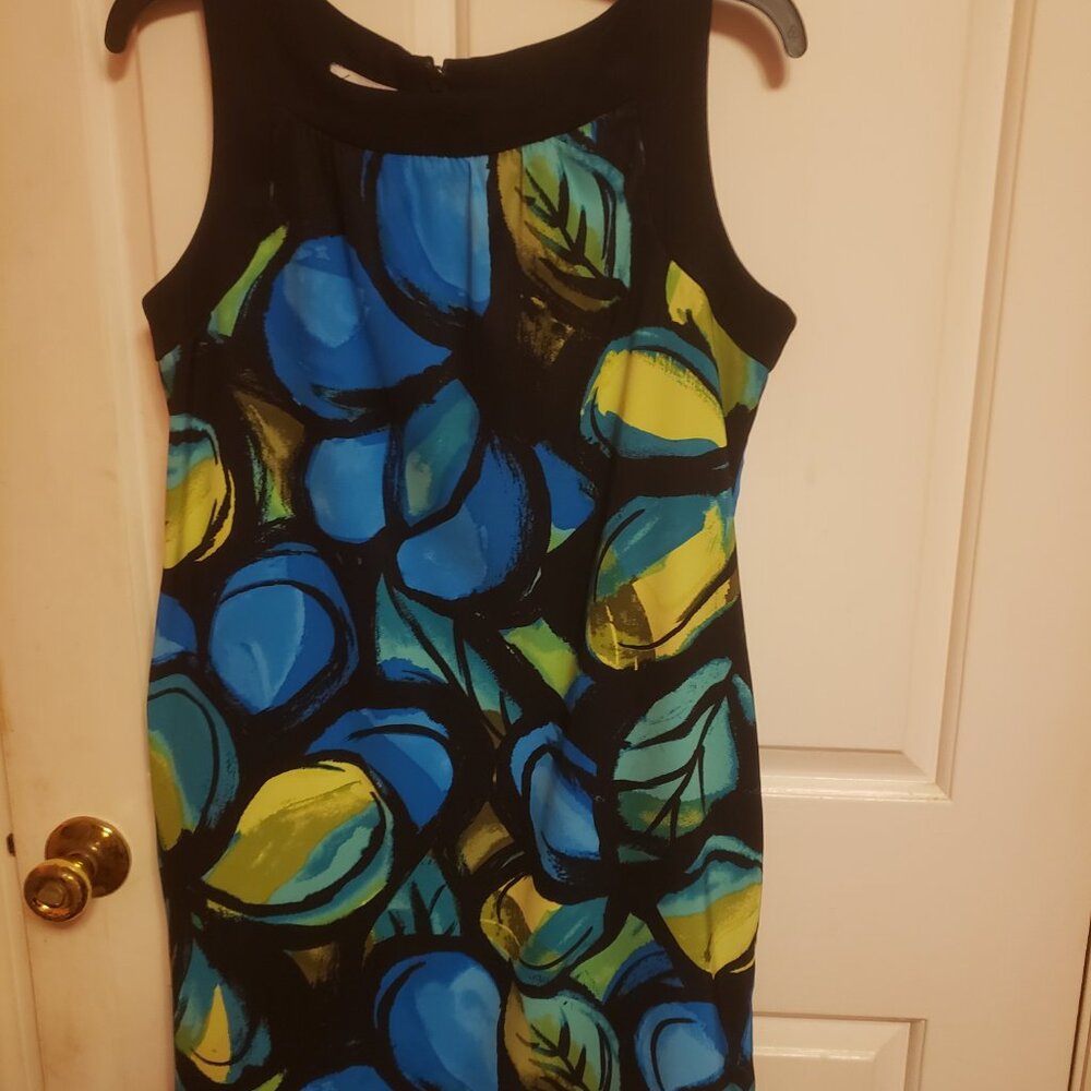 Summer Sheath multi color dress / WITH SHRUG! - Picture 6 of 7